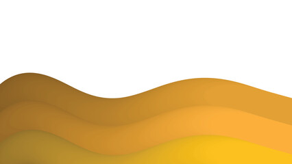 Gold Gradient Wave Shape Abstract Background – Modern Minimal Vector Design with Transparent Background