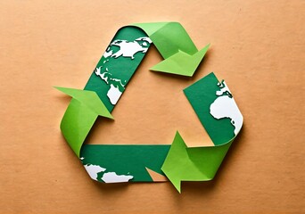 Sustainability Abstract Recycling Earth Concepts Paper Cutout Style
