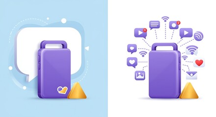 Modern smartphone concept showcasing social media and communication networks connection