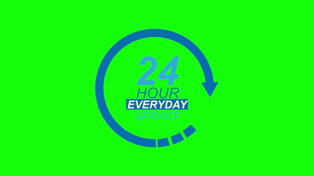 24 Hour Everyday Arrow Animation on Green Screen