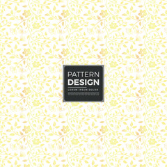 Delicate light yellow floral seamless pattern with subtle blossoms and leaves on a white background