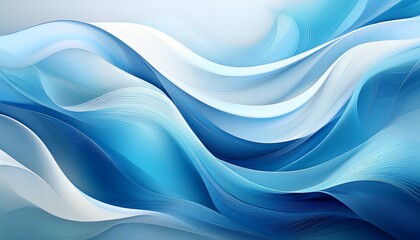 Obraz premium soft abstract background with flowing blue and white waves