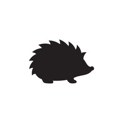Hedgehog silhouette isolated vector illustration