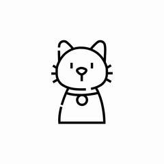 cat pet collar icon sign vector