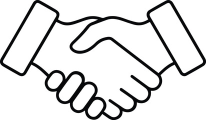 Handshake Icon for Business Partnership and Agreement