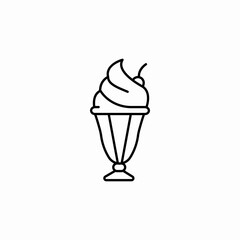 ice cream in glass (3) icon sign vector