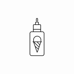 ice cream sauce icon sign vector
