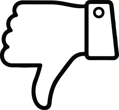 Thumbs Down Icon for Disapproval and Negative Feedback