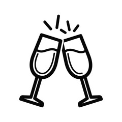 Celebration with champagne flutes © ICON