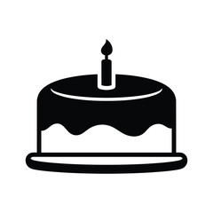 Birthday cake with candle on top