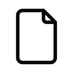 Simple document icon with folded corner