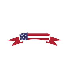 Usa Flag Ribbon In Icon 62