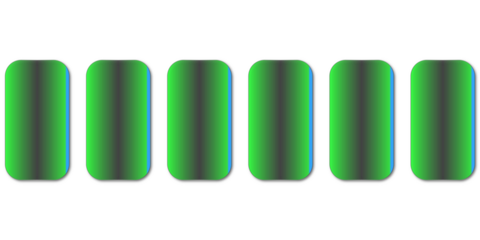 Modern Green Rounded Glass Pattern Elements Set