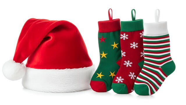christmas stocking with santa claus - Powered by Adobe