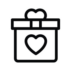 Gift box with heart icon