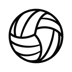 Simple black and white volleyball icon