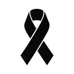 Black ribbon symbolizing mourning and solidarity
