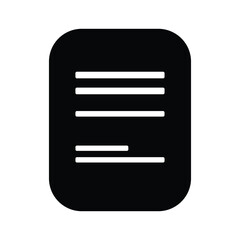 Document icon with white text on black background