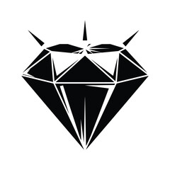 Geometric diamond illustration on white background