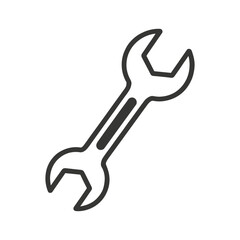 Double ended spanner icon on white background