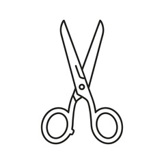 Simple line drawing of scissors