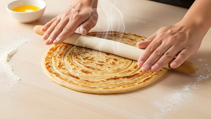 Paratha rolled.