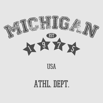 Retro typography university united states state vintage slogan print, 
highlighted grunge texture for graphic t-shirt or sweatshirt hoodie - Vector