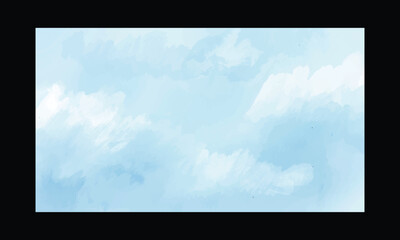 Cloud computing concept with sky clouds and LCD TV frame