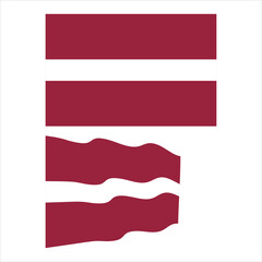 Latvian national flag symbolizing the country of latvia in europe