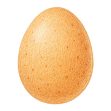 Colored-pencil style illustration of a single speckled egg. Simple, child-friendly farm element artwork on a transparent background
