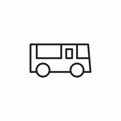 shuttle bus icon sign vector