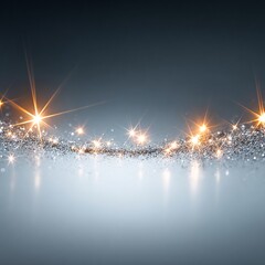 Sparkling Bokeh and Star Effects on Light Gray Background
