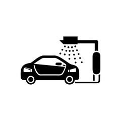 Automatic car wash service icon. Vector symbol of vehicle cleaning, auto maintenance, and professional car care.