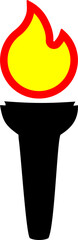 Fototapeta premium Set of fire flame vector icons. Collection of fire and flame icons. Bonfire icons, flaming elements.