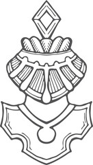 A knight s helmet with a crown on top