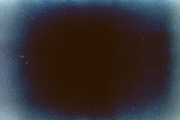 Blank grained film strip texture background with heavy grain, dust and light leak.