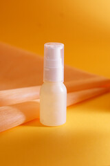 fresh blank spray product bottle with very aesthetic background, good for branding advertisement campaign
