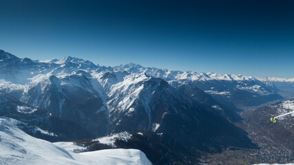 landscape during winter from folluhorn summit, switzerland