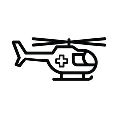 Medical helicopter icon