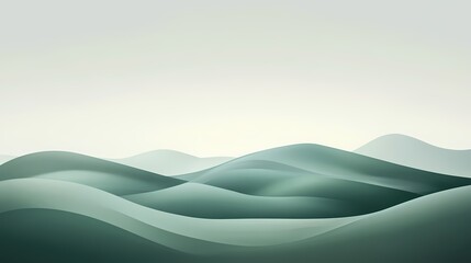 A minimalistic abstract representation of a landscape with soft curves.