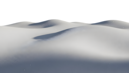 Soft snow layers with frosty foreground