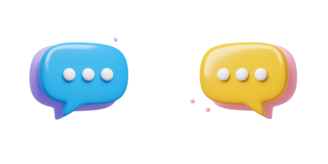 Colorful Speech Bubbles Communication Concept Illustration