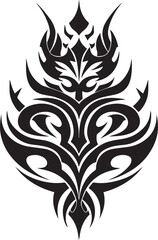 Abstract Tribal Tattoo Vector – Bold Black Silhouette Design