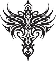 Abstract Tribal Tattoo Vector – Bold Black Silhouette Design