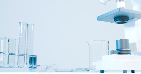 test tubes with blue liquid