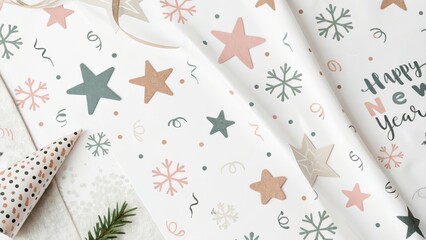 christmas background with stars, new year pettern stars