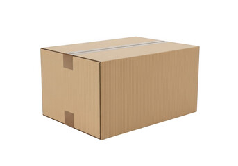 Cardboard box isolated on transparent background