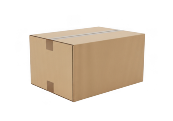 Cardboard box isolated on transparent background