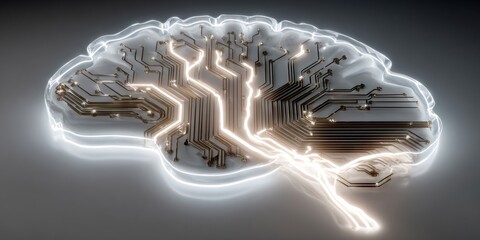 Artificial intelligence brain circuit board processing information