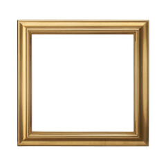 Gold frame isolated on a transparent background empty golden 1
